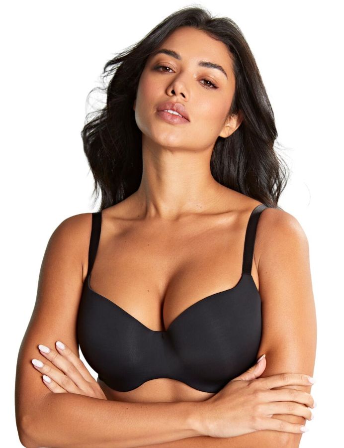 Panache 365 T Shirt Bra - Black-Save 40%